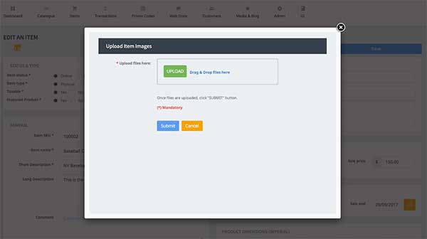 variant options modal